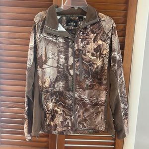 Camo fleece hunting jacket